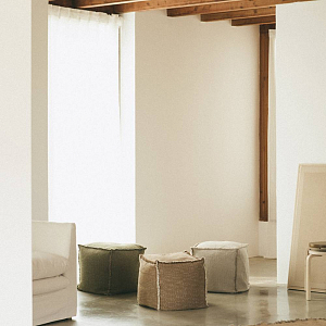 Подушка-пуф Лорена Каналс (Lorena Canals) "Этнос", бежевый, 45 х 45 х 45 см